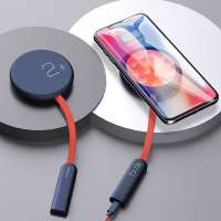 ROCK Double-side Wireless Charger Suction Cup Fast Wireless Charging Pad Indicator Light 15W Qi Charger for iPhoneSE XS 8 Huawei